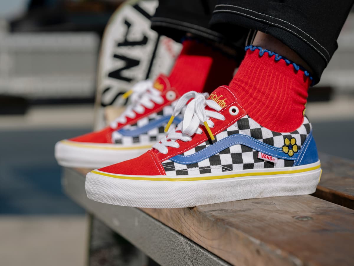 Vans - Old Skool Yellow Checkerboard Sneakers