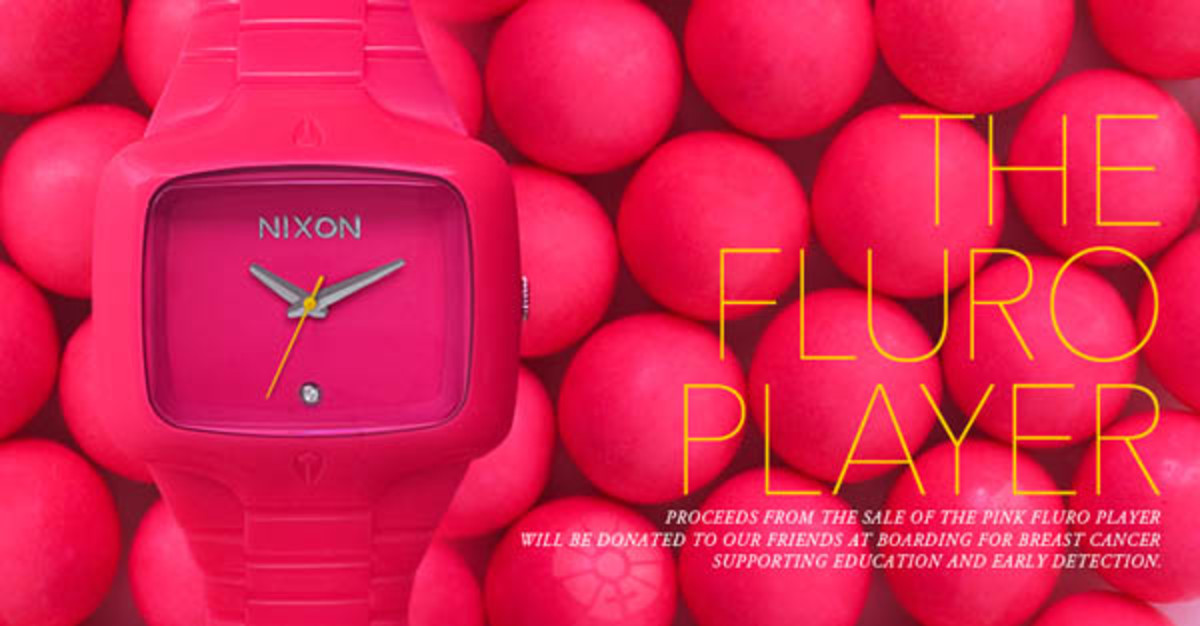 Pink Limited-Edition Nixon Fluro Rubber Player - TransWorld