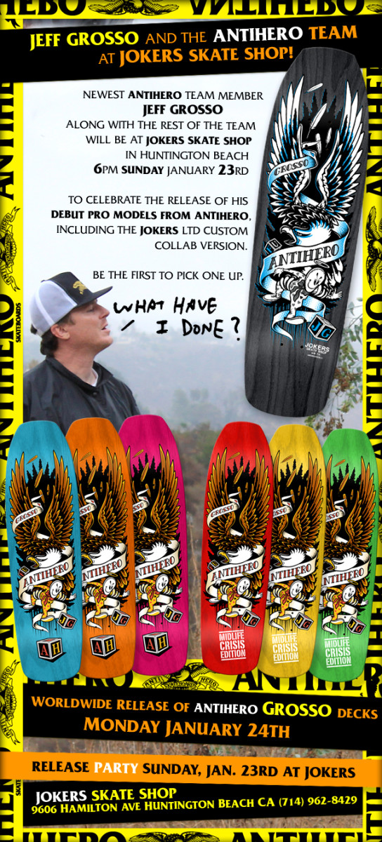 Grosso Antihero Board Release - TransWorld SKATEboarding Magazine