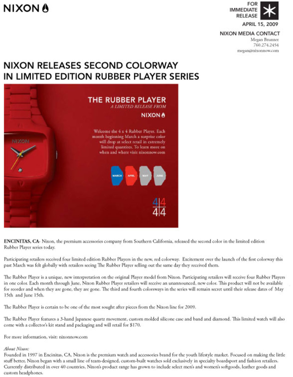 Nixon the rubber player men's outlet watch