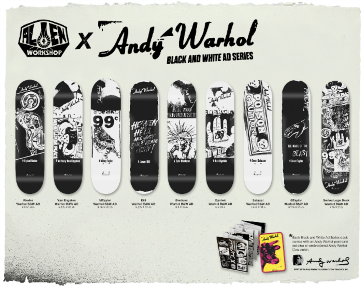 Alien Workshop x Andy Warhol Black & White Ads Series - TransWorld